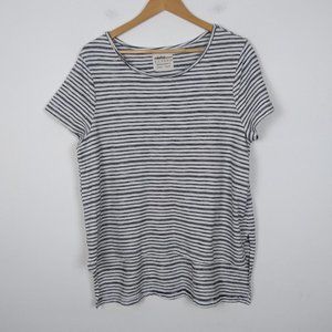 Colorfast apparel Stripped Scooped Tee